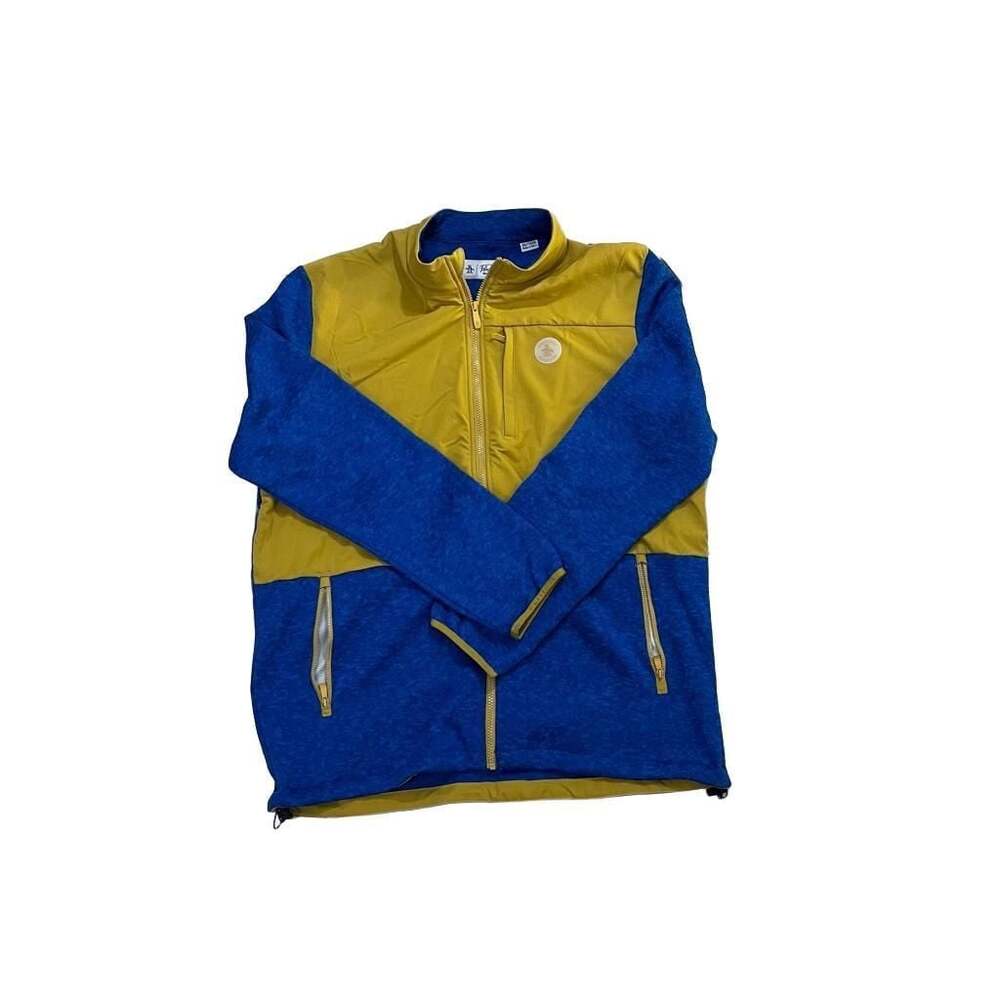 Original Penguin by Munsingwear Yellow and Blue Full Zip Jacket XXL